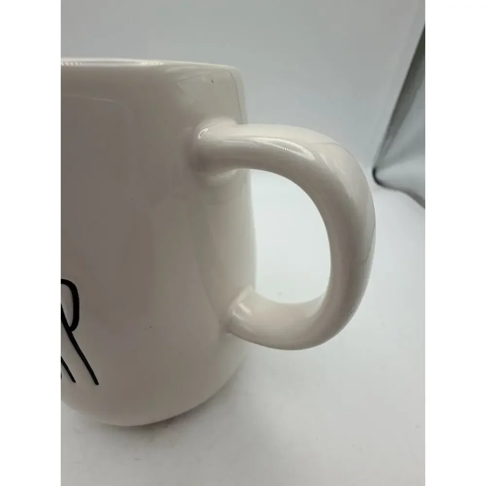 Rae Dunn White Ceramic Syrup Pitcher with Handle Glossy Solid Finish
